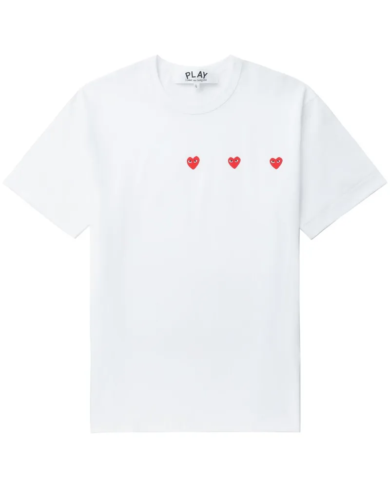 Comme des Garçons Tshirt Logo Print Knit Axt337051 Weiß