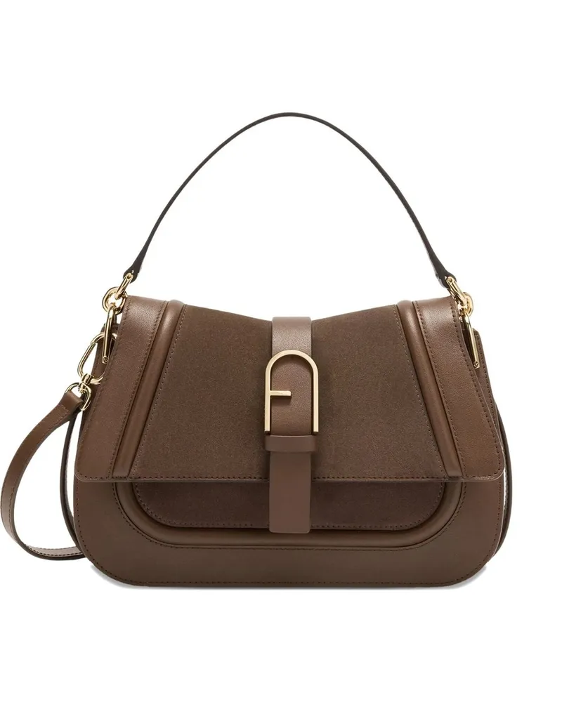 Furla Flow m Top Handle Braun