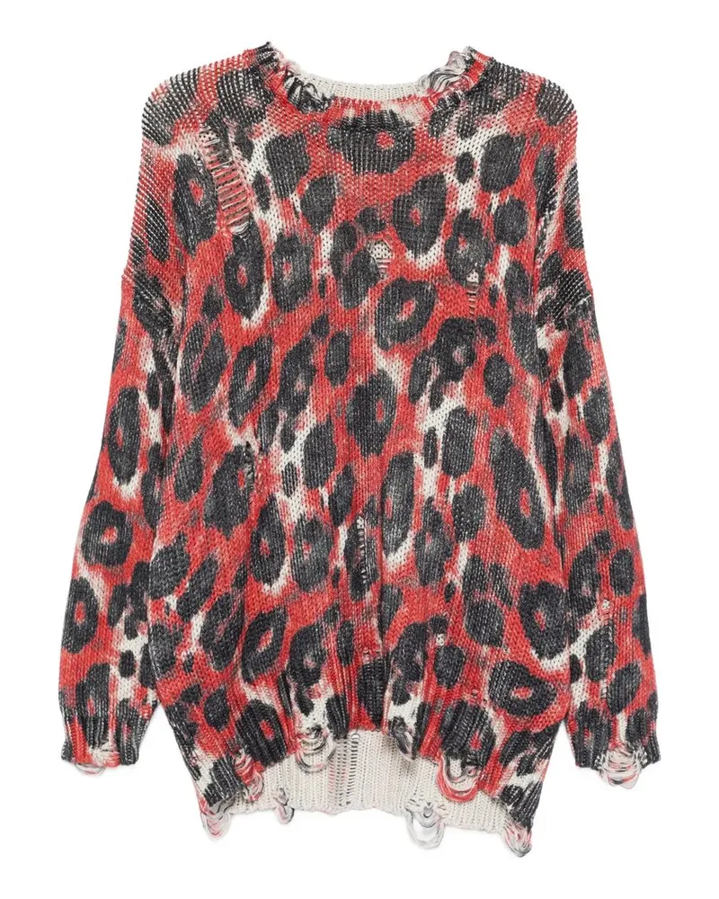 R13 Printed Oversized Sweater Rot