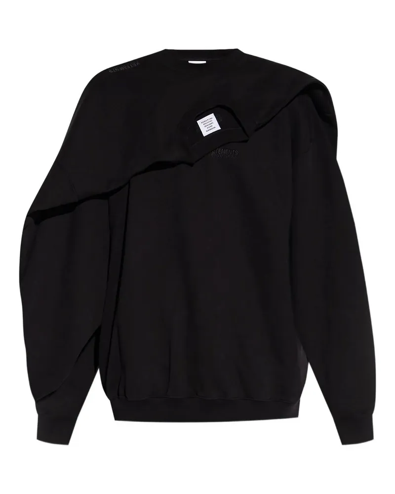 VETEMENTS Double Layered Sweatshirt Schwarz