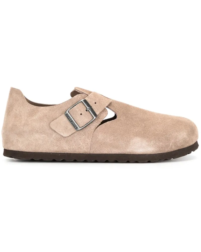 Birkenstock London Taupe, Suede Leather Grau