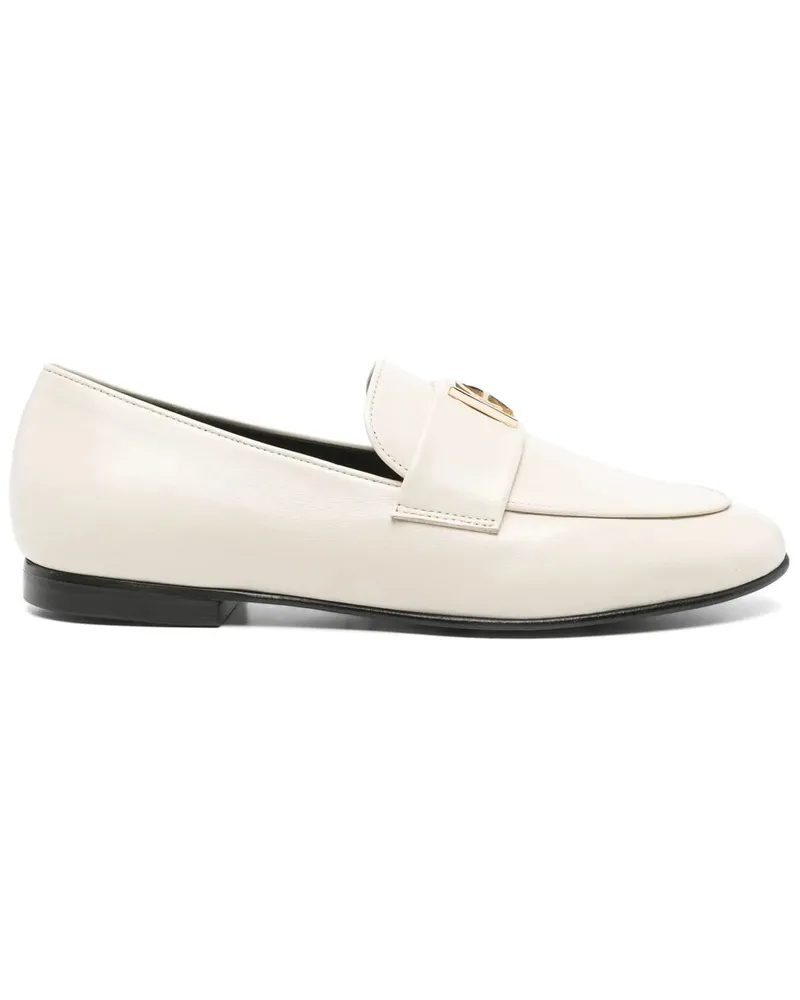 Anine Bing Corrine Loafers Bone Monogram Weiß
