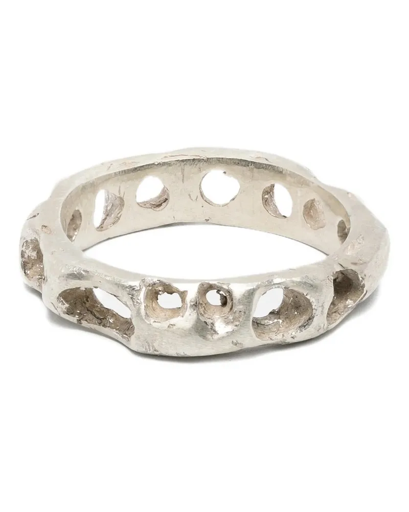 PAURA Antares Anello Bucherellato Piccolo Silber