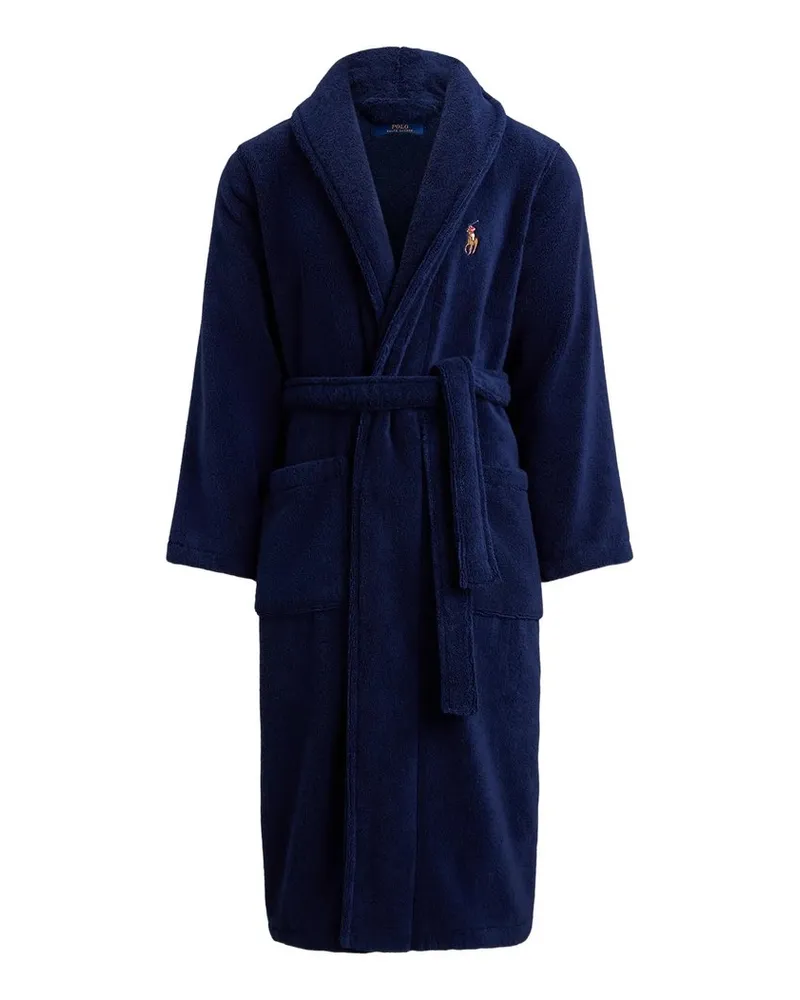 Ralph Lauren Long Sleeve Shawl Lounge Blau