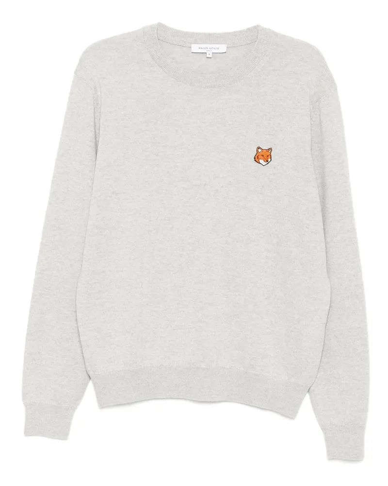 Kitsuné Fox Head Merino Regular Jumper Grau