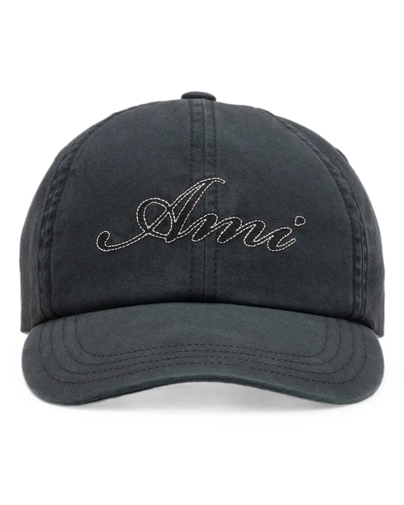AMI Paris Ami Embroidery Cap Schwarz