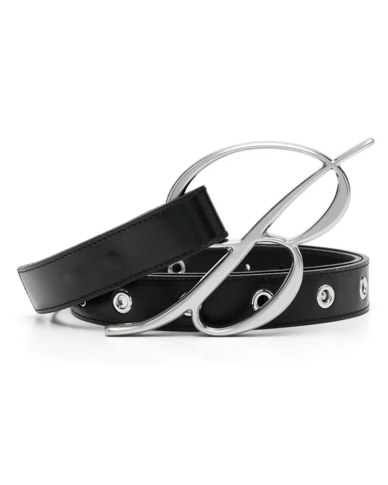 Blumarine Lederarmband Schwarz