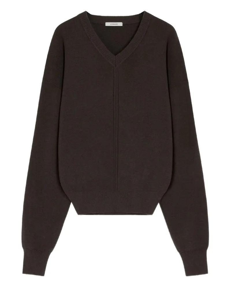 Christophe Lemaire v Neck Sweater Braun