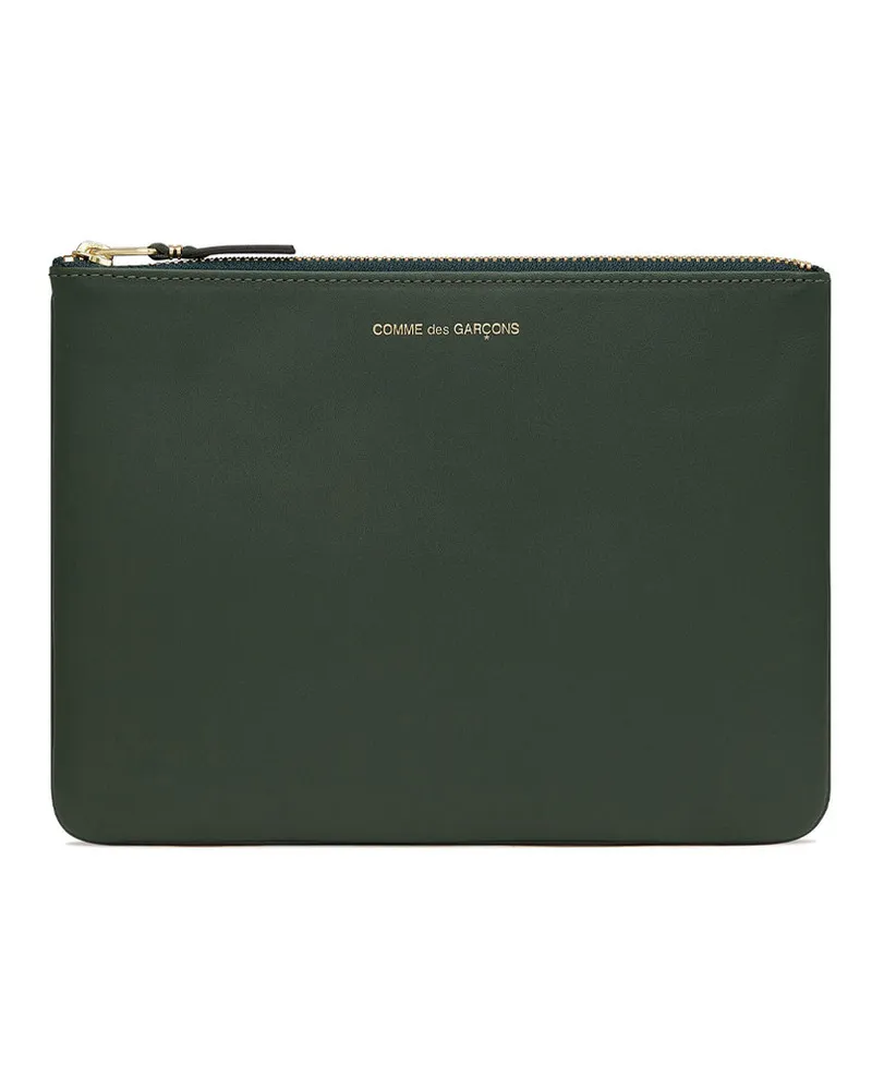 Comme des Garçons Classic Leather Zip Pouch Sa5100 Grün