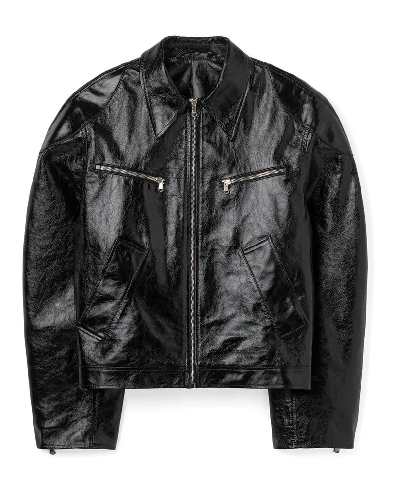 Séfr Leather Jacket Black Schwarz