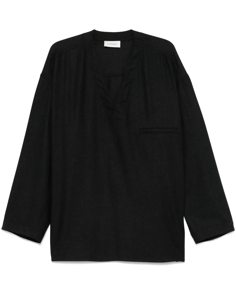 Christophe Lemaire Unisex Overshirt Ov1009lf1158 Schwarz