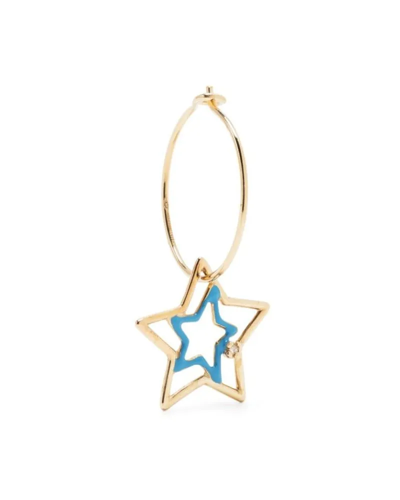 Aliita Ohrring Circle Estrella Brillante Emaille Ecpuef101ayg09k Blau