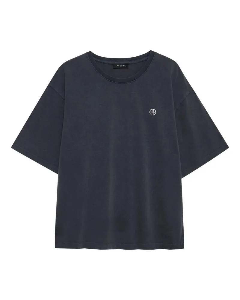 Anine Bing Rudy Tee Empowerment - Washed Black Schwarz