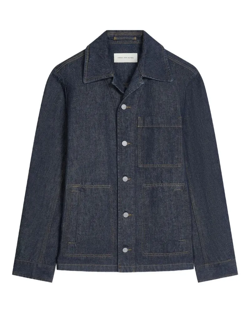 Dries van Noten 01650 Vorman Den 2380 M.w.jacket Blau