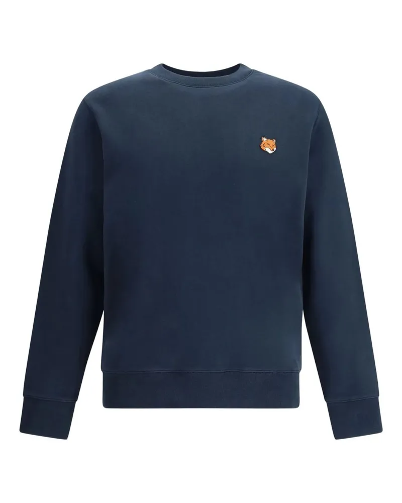 Kitsuné Fox Head Regular Sweatshirt Blau