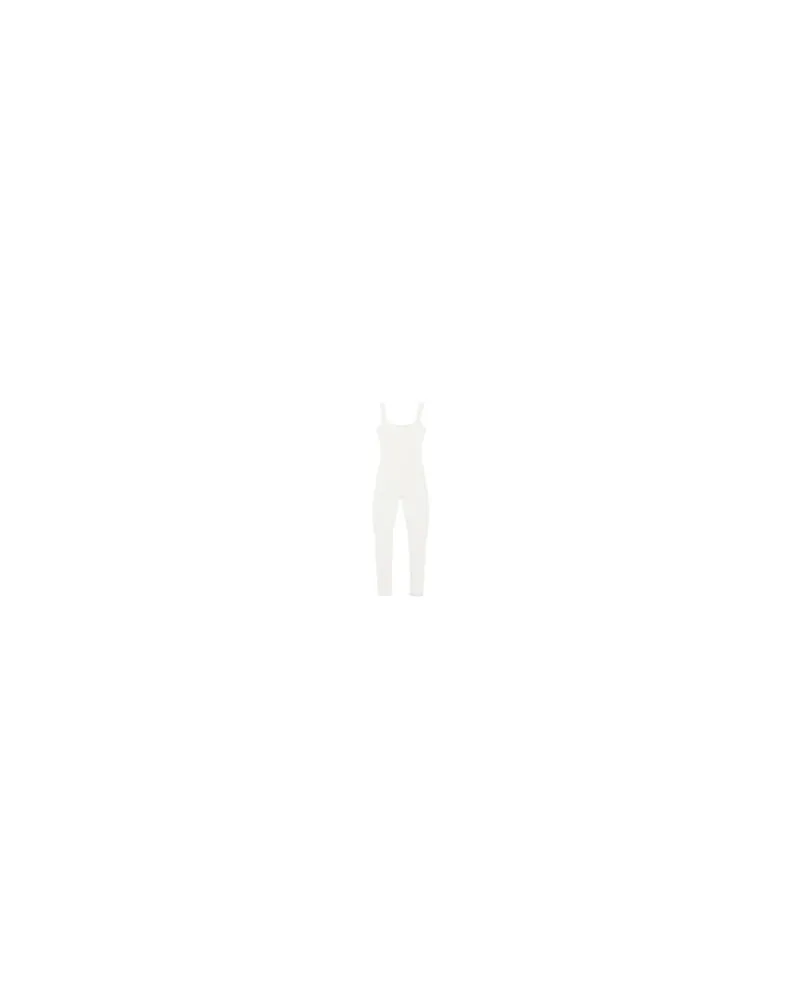 Entire Studios Square Neck Catsuit - Nylon Spandex Rice Weiß