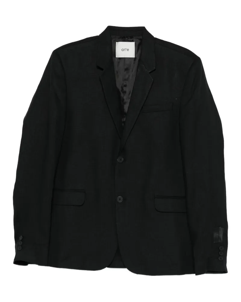 Arte Antwerp Linen Suit Jacket Schwarz