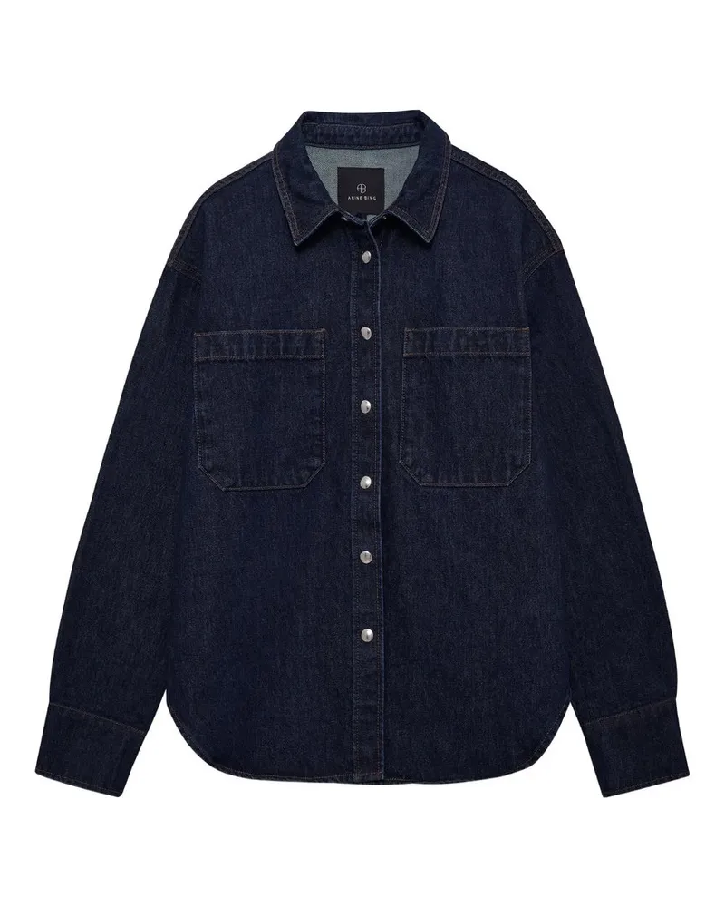 Anine Bing Samy Shirt - Unwashed Blue Blau