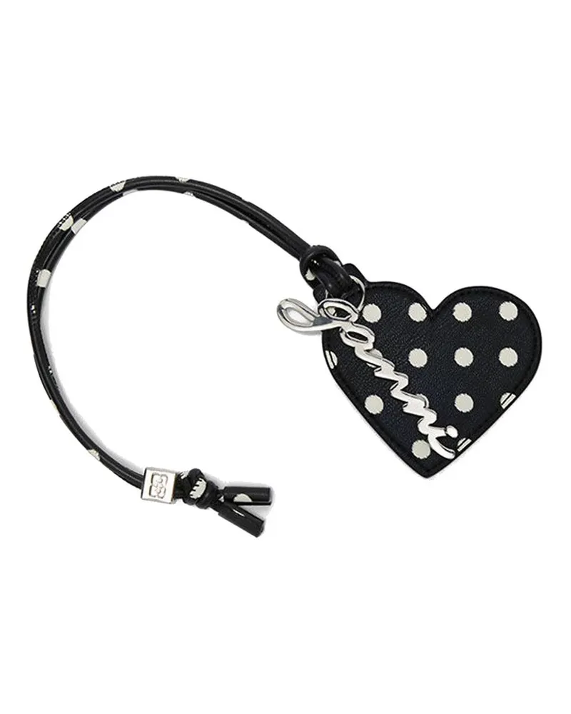 Ganni Bou Heart Mirror Printed Schwarz