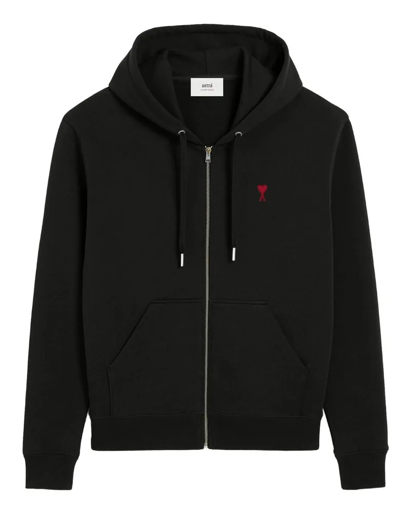 AMI Paris Sweatshirt Ami de Coeur Hoodie Schwarz
