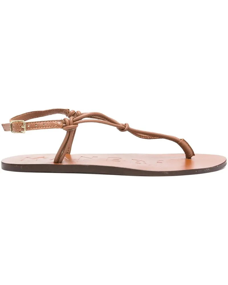 Manebí Leather Sandals Braun
