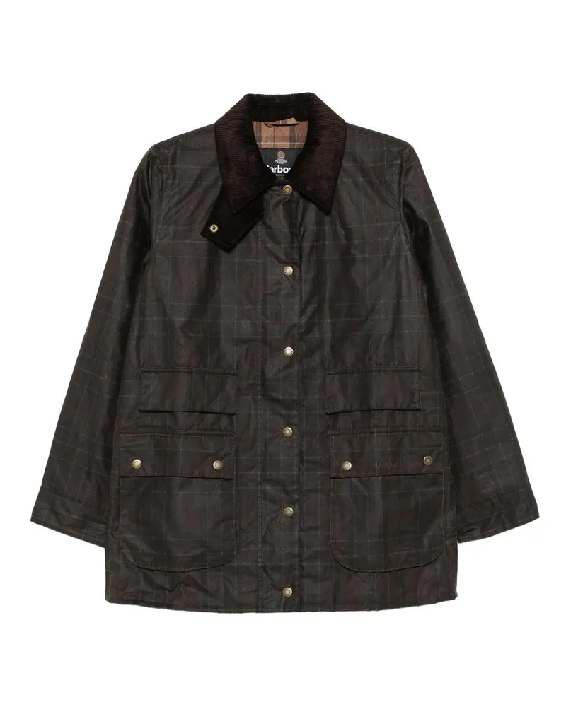 Barbour Modern Checked Border Wax Jkt Braun