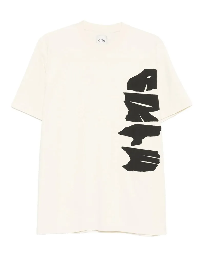 Arte Antwerp Side Logo T-shirt Beige