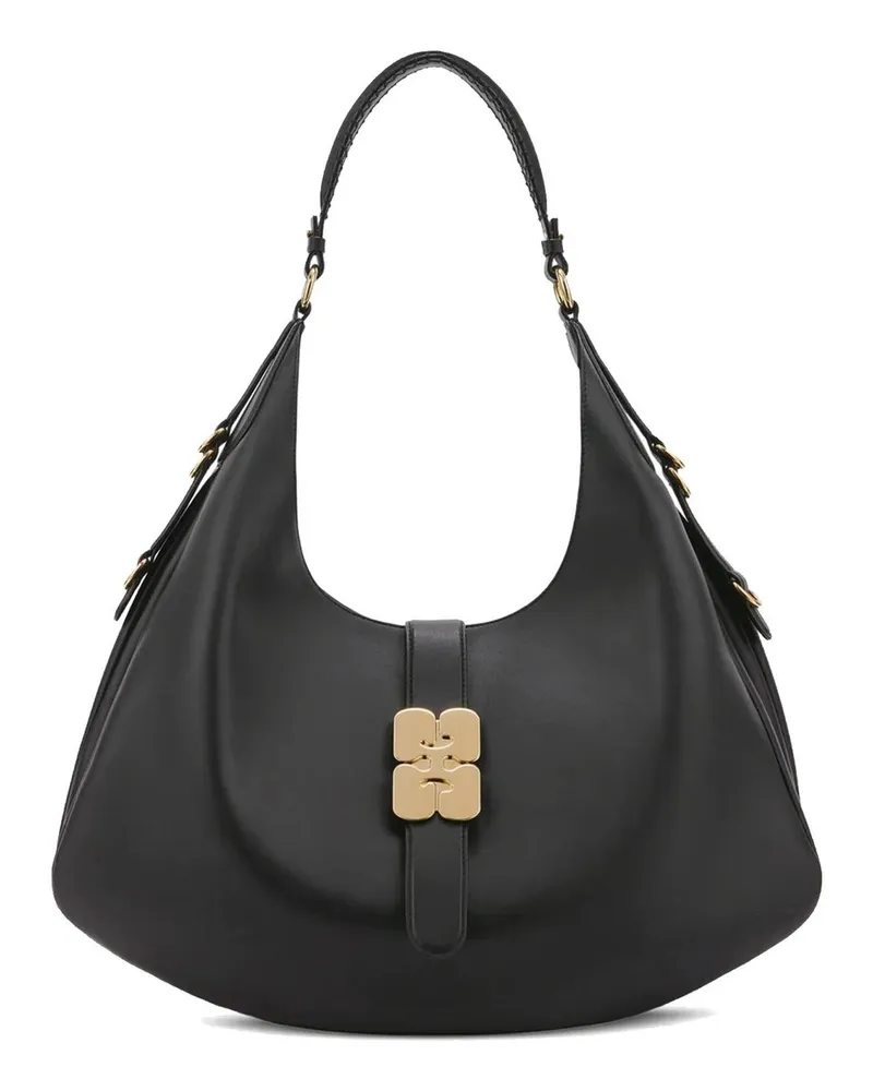 Ganni Kat Large Gold Schwarz