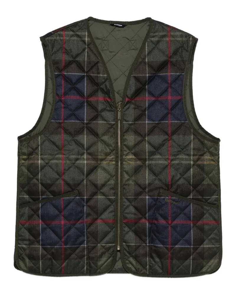 Barbour Icons Tartan Quilted Liner Grün