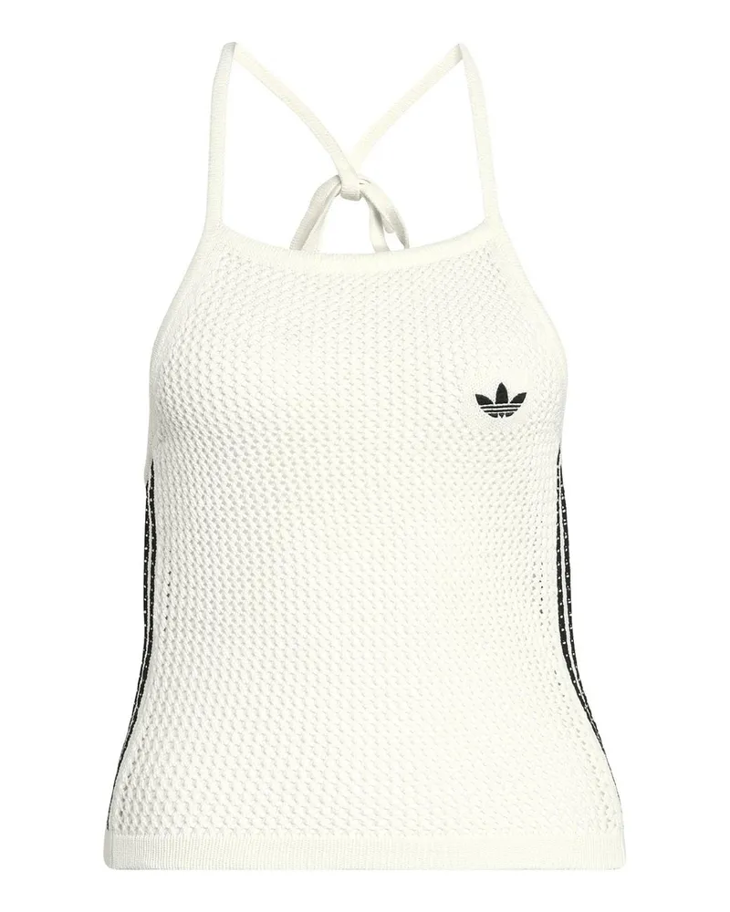 adidas Crochet Top Bianco Weiß
