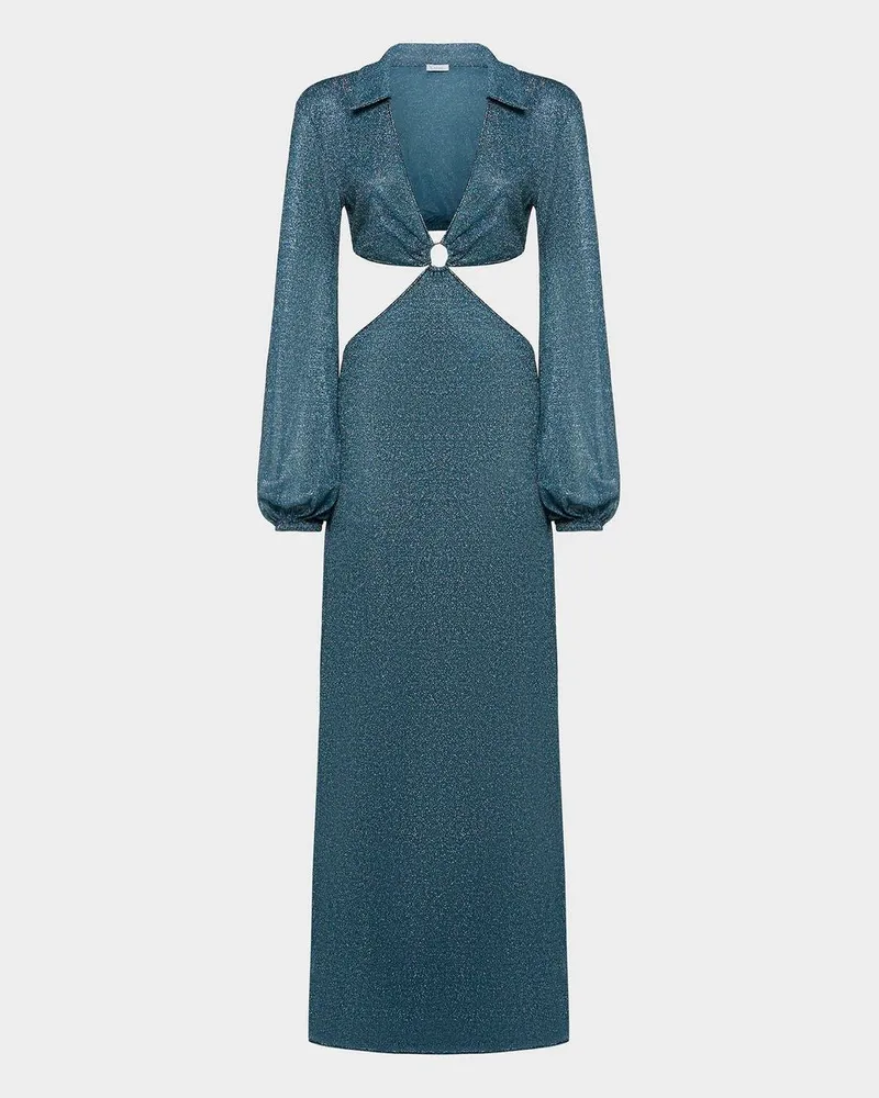 Oséree Lumiere Cut Out Long Dress Blau