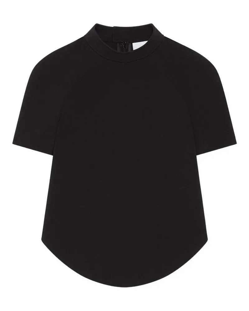 Courrèges Circle Heritage Crepe Top Schwarz