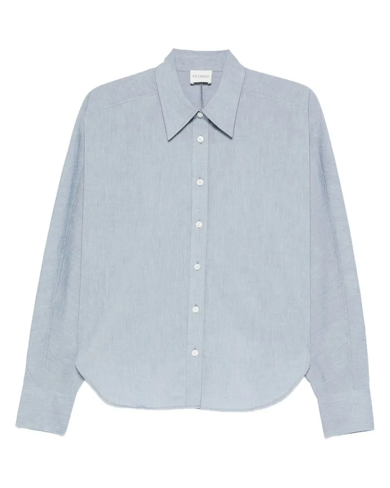 Closed Pleated Shirt Blau