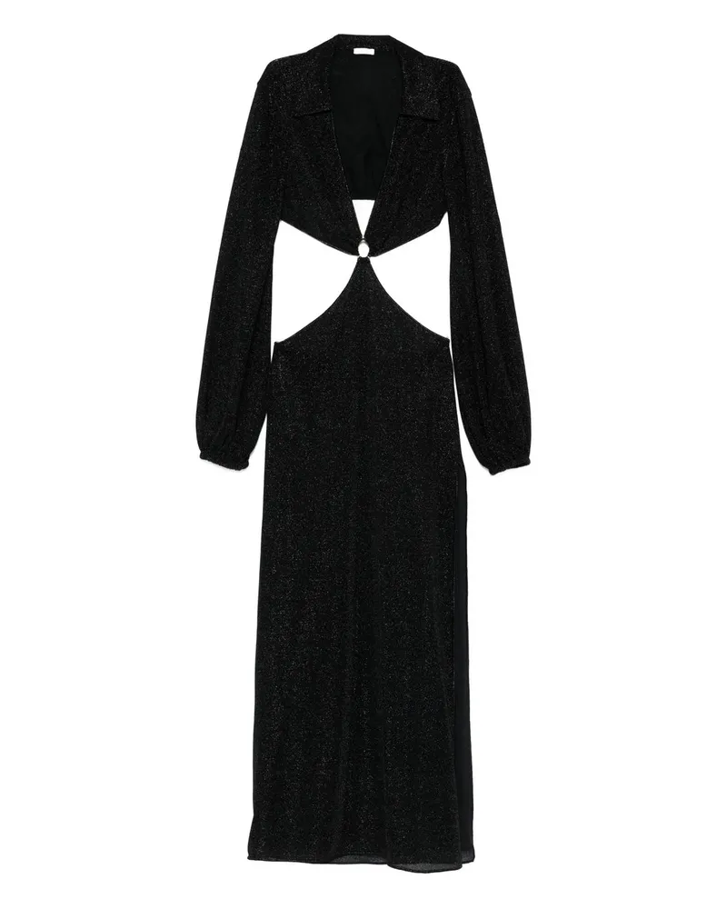 Oséree Lumiere Cut Out Long Dress Schwarz