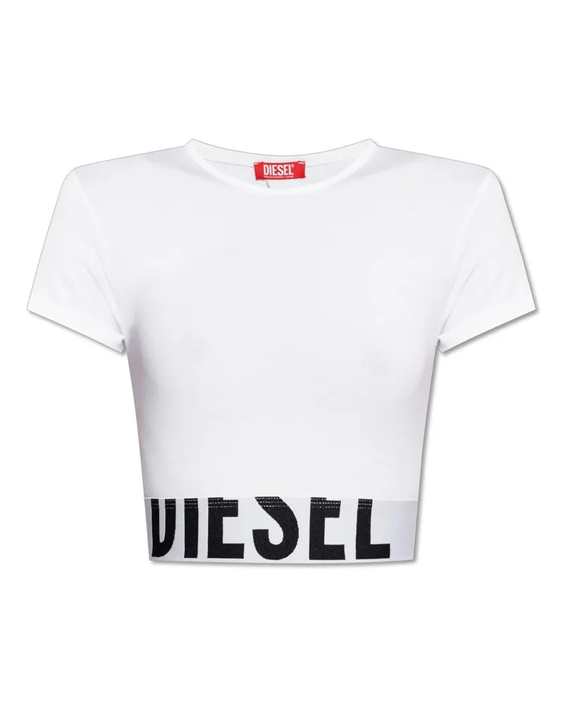 Diesel t Shirt Sport Cropped Weiß