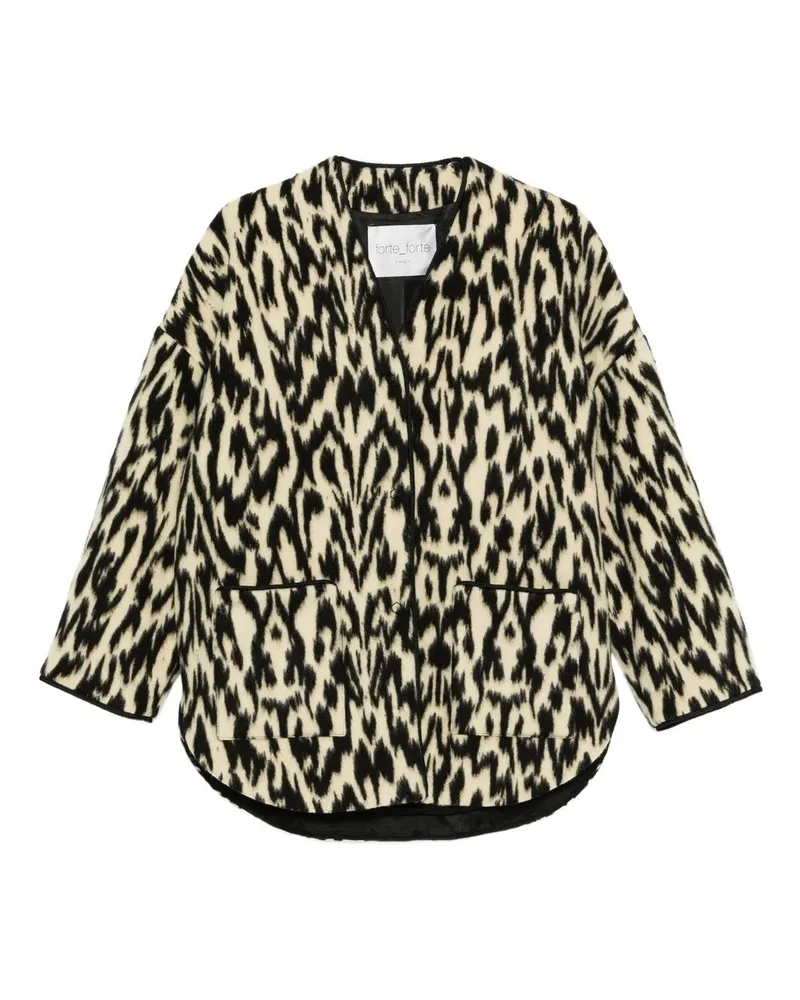 forte_forte moiree" Jacquard Cloth Coat Mehrfarbig