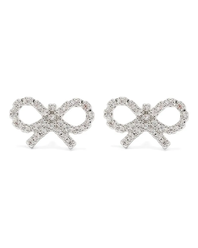 Self-Portrait Micro Bow Earrings Grau