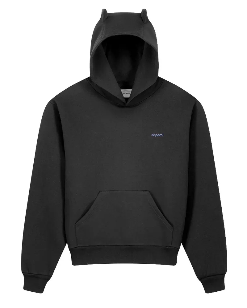 COPERNI Washed Horn Hoodie Copjs15bis523w Schwarz