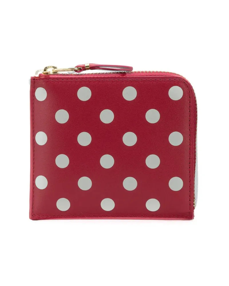 Comme des Garçons Zip Around Wallet Pois Sa3100pd Rot