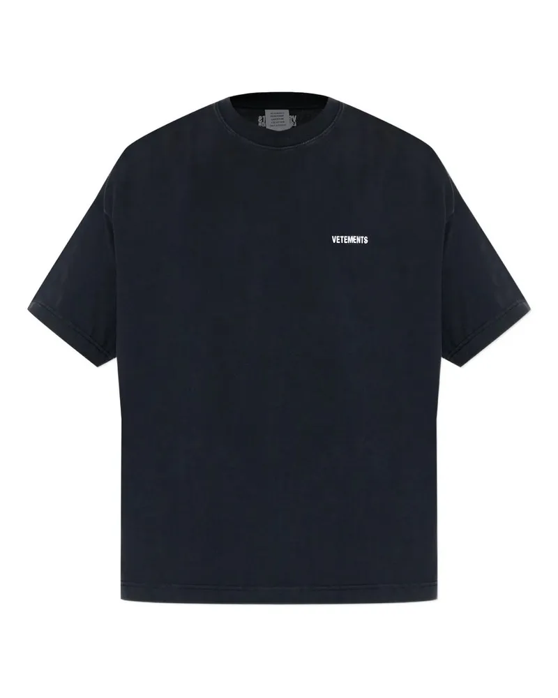 VETEMENTS Iconic Logo T-shirt Schwarz