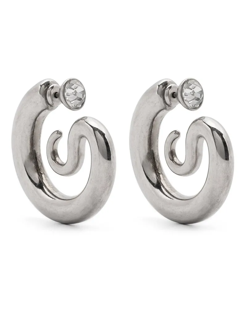 PANCONESI Diamond Serpent Hoops Caoea019p Grau