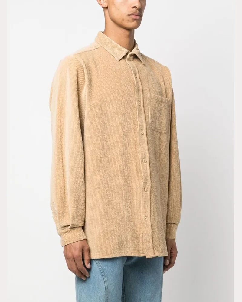 ERL Unisex Cordhemd Gewebt 06b013 Beige