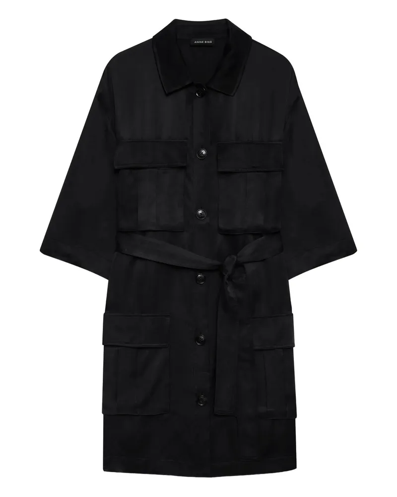 Anine Bing Geri Dress - Washed Black Schwarz