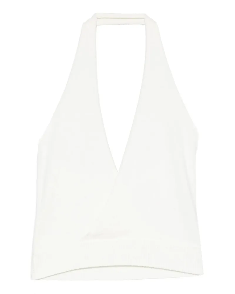 Aya Muse Knit Halter Top Weiß