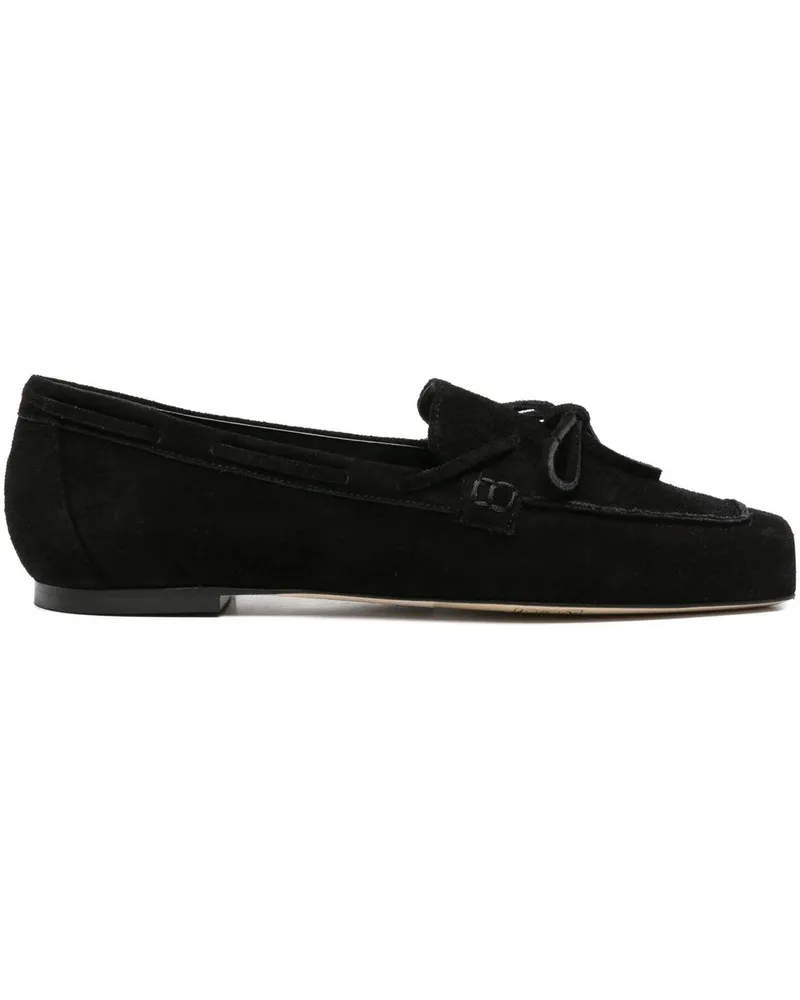 aeyde Jasper Cow Suede Leather Black Schwarz
