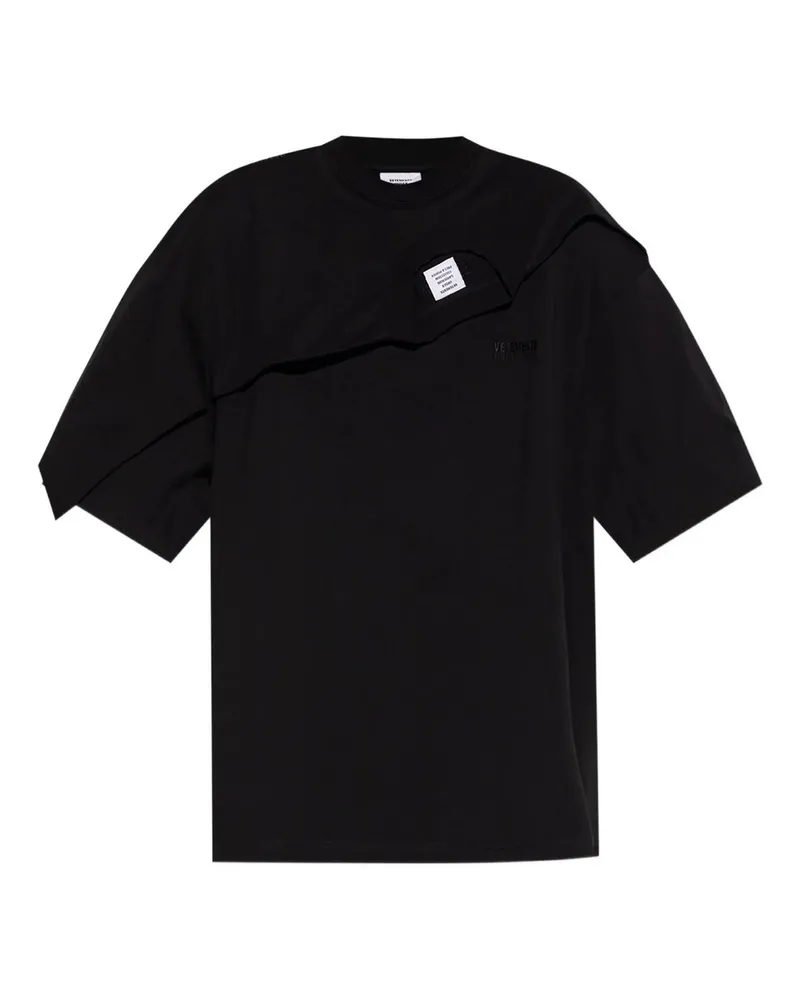 VETEMENTS Double Layered t Shirt Schwarz