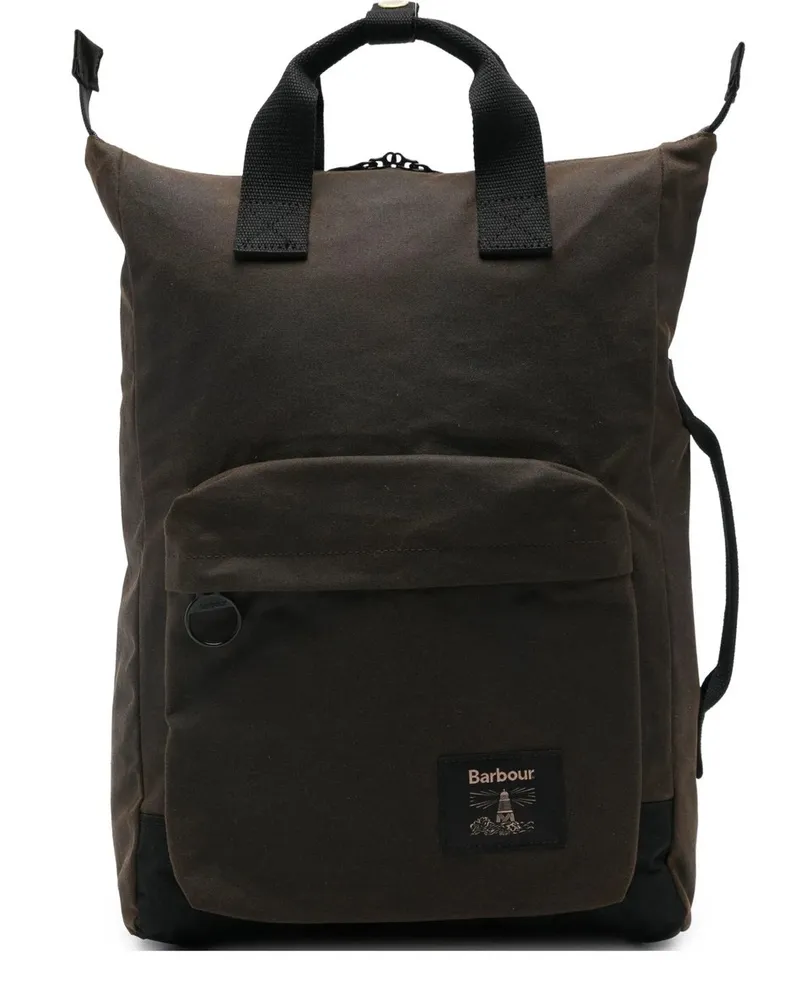 Barbour Field Wax Backpack Grün