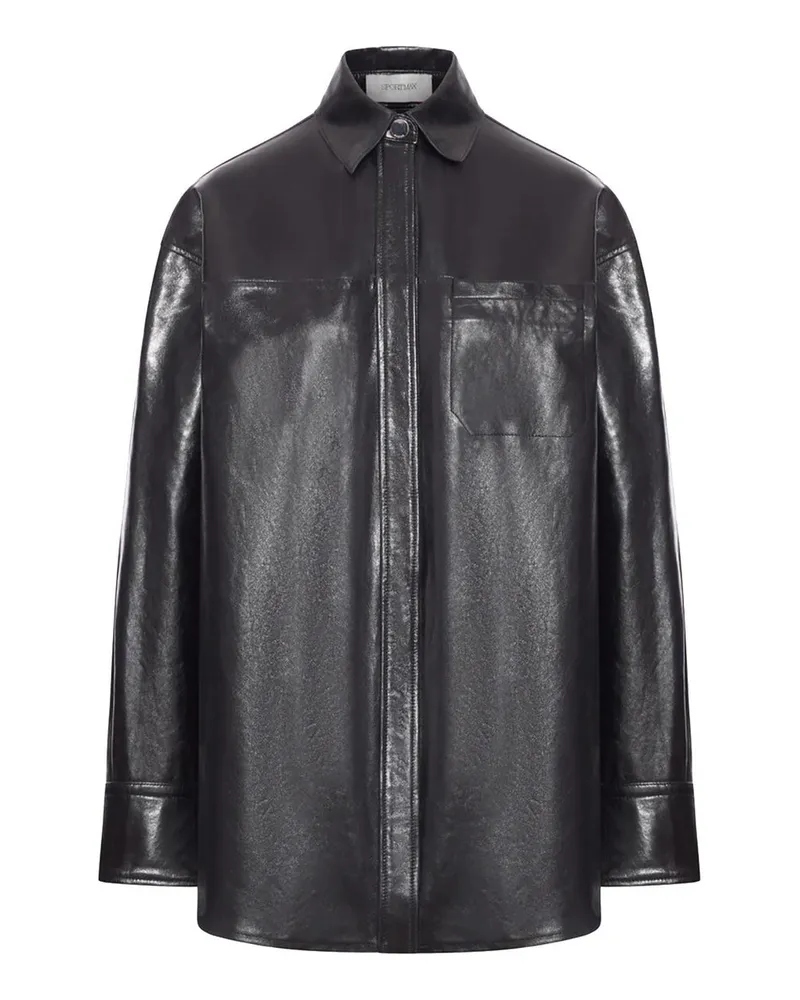 SPORTMAX Borel Giacca in Pelle Schwarz
