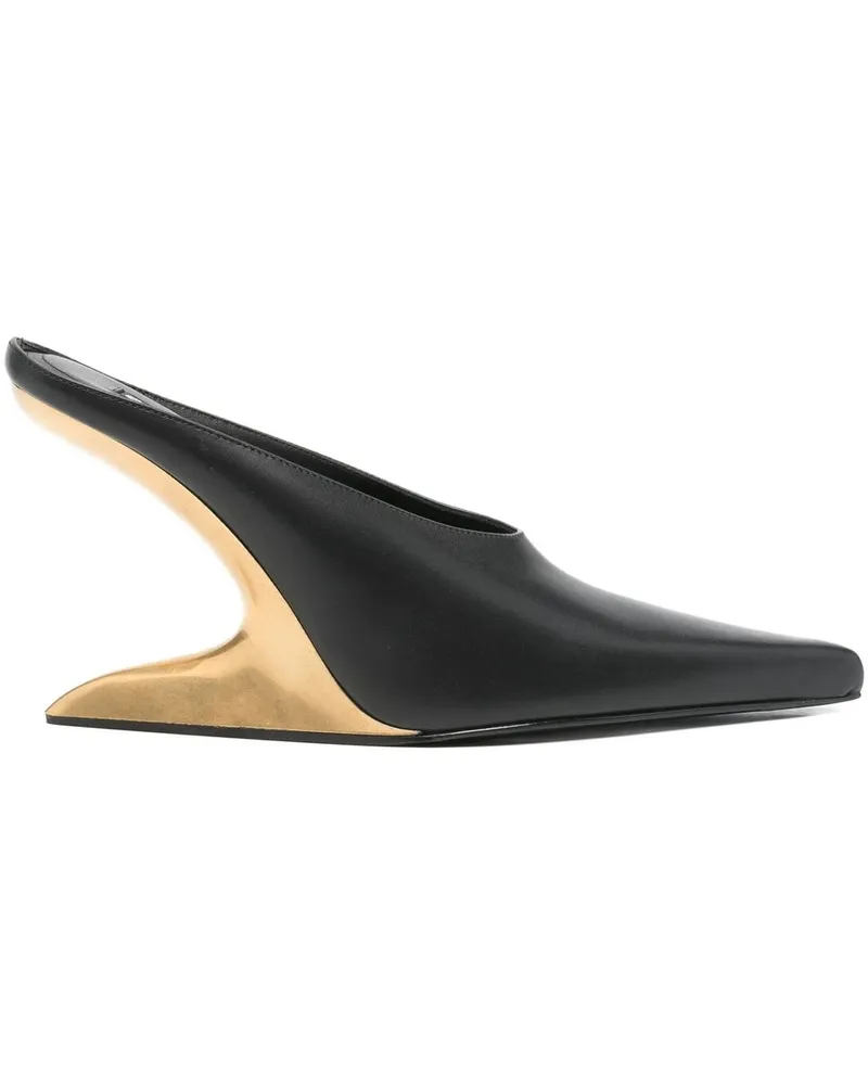 Alexander Wang Boomerang 105mm Wedge Mule Schwarz