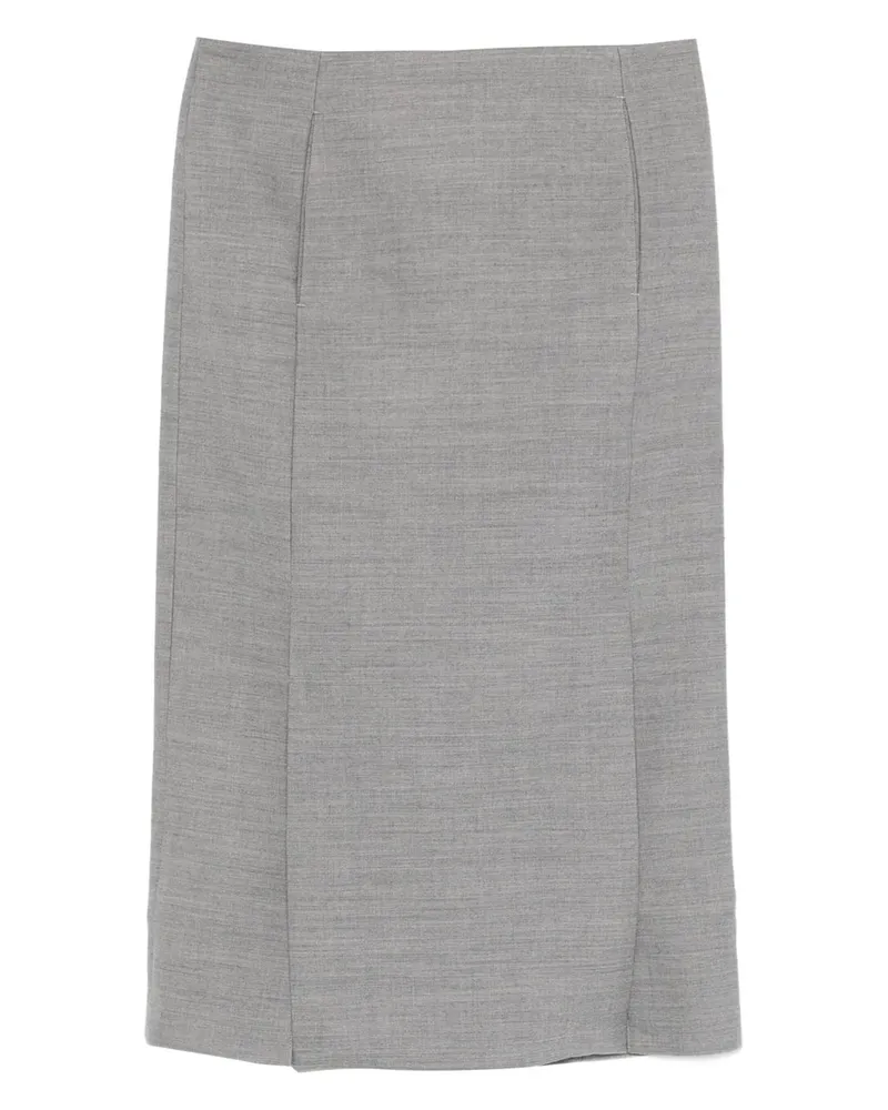 Entire Studios Tailored Midi Skirt Warm Gray Grau